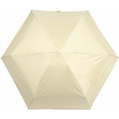 Skládací mini deštník s pevným pouzdrem, barva 1 béžová nejsv. – Zboží Mobilmania