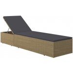 vidaXL Opalovací polyratan hnědé a tmavě šedé 310146 – Hledejceny.cz