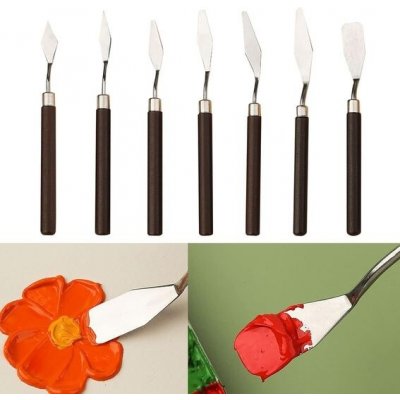 Sada malířské špachtle, malířský nůž z nerezové oceli, sada paletových nožů, malířská škrabka s – Sleviste.cz