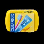 Curaprox Travel set žlutý 2 ks zubních kartáčků + zubní pasta 10 ml dárková sada – Zboží Dáma