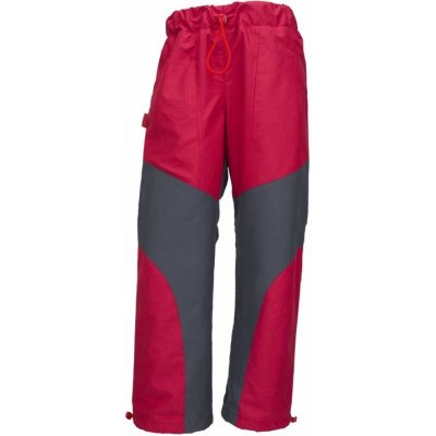 Fantom Dětské kalhoty OUTDOOROVÉ s bavlněnou podšívkou šedo-červené