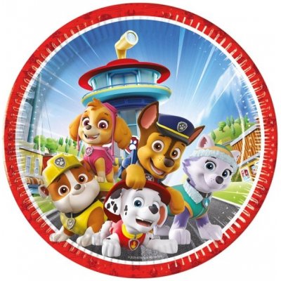 Procos EKO Papírové talíře Tlapková Patrola: Záchranáři 23cm – Zboží Dáma
