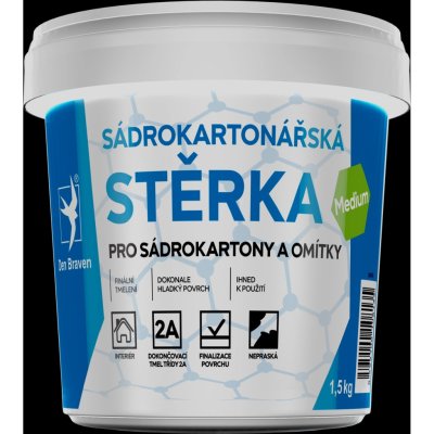 Den Braven - Sádrokartonářská stěrka, kelímek 1,5 kg, bílá – Hledejceny.cz