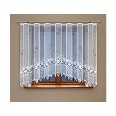 Dekorační žakárová záclona s řasící páskou LINETTE 180 bílá 300x180 cm MyBestHome – Hledejceny.cz