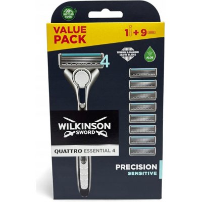 Wilkinson Sword Quattro Essential 4 + 9 ks hlavic – Sleviste.cz
