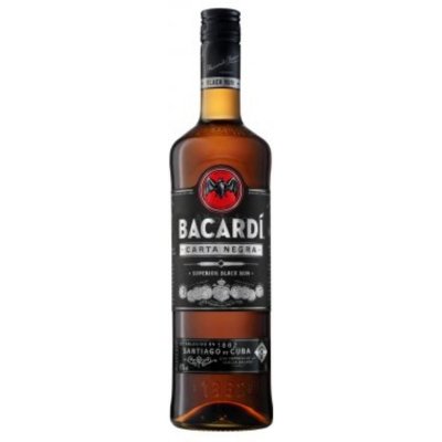 Bacardi Carta Negra 37,5% 1 l (holá láhev) – Zboží Mobilmania