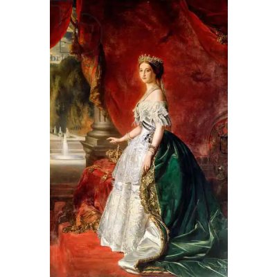 Obrazy - Rakouská škola (19. století): Portrait of Empress Eugenie of France (1826-1920) - reprodukce obrazu – Zboží Mobilmania