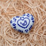 StehlikDesign brož Srdce Folklor modré 0172 – Zboží Mobilmania