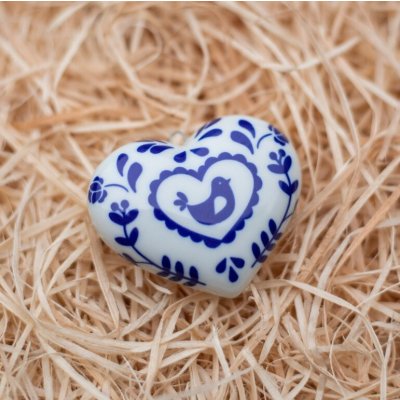 StehlikDesign brož Srdce Folklor modré 0172 – Zboží Mobilmania