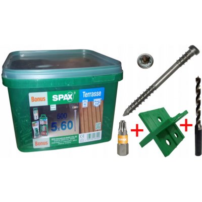 Terasové vruty SPAX-D 5x50 A2 TX25, sada 550 ks – Hledejceny.cz