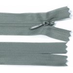 Spirálový zip no.3 skrytý nerozepínací 60cm - více barev color: 720 šedá metalická – Hledejceny.cz