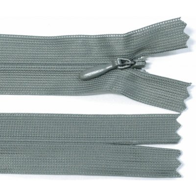 Spirálový zip no.3 skrytý nerozepínací 60cm - více barev color: 720 šedá metalická – Hledejceny.cz