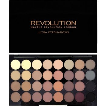 Makeup Revolution London Flawless Matte paletka očních stínů 32 matných očních stínů 16 g