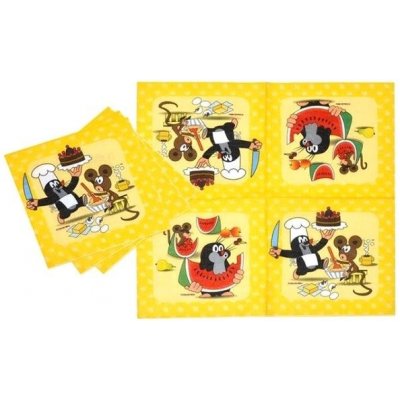 Párty ubrousky krteček - krtek a kamarádi 12 ks, 33 cm – Sleviste.cz