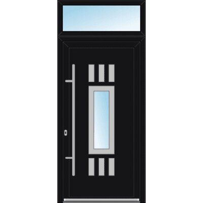 OknaDvereNaMiru.cz Vchodové dveře INOX 12 + Nadsvětlík bílá 110 x 220 cm – Hledejceny.cz