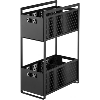 YAMAZAKI Organizér do kuchyňské skříňky Tower 5219, černá – Zboží Dáma