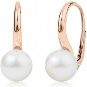 Couple elegantní perlové náušnice Leia v růžovém zlatě 6680001-4-0-91