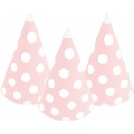 Paper Design Čepička papírová 6ks 15,5cm sv.růžová s puntíky – Zboží Mobilmania