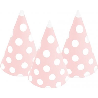 Paper Design Čepička papírová 6ks 15,5cm sv.růžová s puntíky – Zboží Mobilmania
