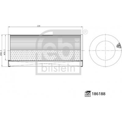 Vzduchový filtr FEBI BILSTEIN 186188 – Hledejceny.cz