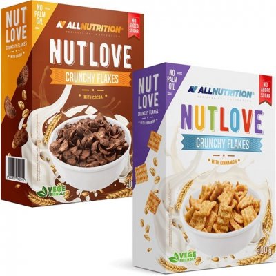 Allnutrition Nutlove Crunchy Flakes snídaňové vločky čokoláda 300 g – Zboží Dáma