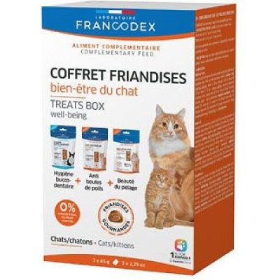 Francodex Pochoutka Box Well-being pro kočky 3 x 65 g – Hledejceny.cz