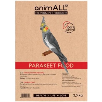 animALL premium Krmivo pro malé papoušky 2,5 kg – Zboží Mobilmania