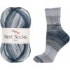 Příze Pletací / háčkovací příze Vlna-Hep BEST SOCKS 4-fach 7382 šedo-rezavá vzorovaná, ponožková, 100g/420m