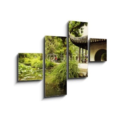 Obraz 4D čtyřdílný - 120 x 90 cm - Chinese traditional garden - Suzhou - China Čínská tradiční zahrada – Zboží Mobilmania