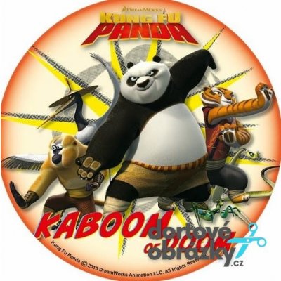 Jedlý tisk KUNG FU PANDA ● materiál: FONDÁNOVÝ DECORLIST ✴️, ● velikost: průměr 20 cm ☝ – Hledejceny.cz