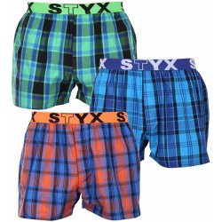 Styx sportovní guma vícebarevné 3 Pack pánské trenky (3B10456)