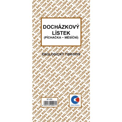 Baloušek Tisk ET475 Docházkový lístek – Zbozi.Blesk.cz