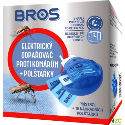 Bros Elektrický odpařovač proti komárům + polštářky 10 kusů 06940 – HobbyKompas.cz