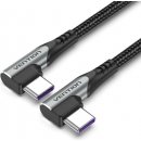 Vention TANHD Type-C USB-C 2.0 to USB-C Dual Right Angle 0.5m, šedý