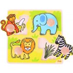 Bigjigs Puzzle Úchyt Safari 4 ks – Zbozi.Blesk.cz