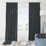 Látka Blackout UNI 153 tmavě šedý na závěsy, polštářky - 250 x 145 cm – Hledejceny.cz