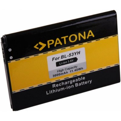 PATONA PT3149 3000mAh PATONA baterie pro mobilní telefon LG D855 3000mAh 3,8V Li-Ion BL-53YH – Zboží Mobilmania