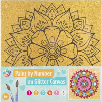 Creative Craft Group mandala Malování podle čísel na třpytivém plátně sada 25 x 25 cm – Zboží Dáma