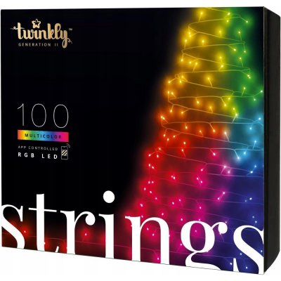 Twinkly Chytré LED osvětlení na stromeček Strings 100 diod 8m vícebarevné – Zbozi.Blesk.cz