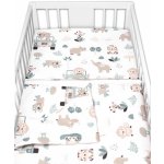 Baby Nellys povlečení Safari bílé 120 x 90 cm – Zboží Mobilmania