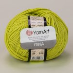 YarnArt pletací / háčkovací příze GINA / JEANS 29 kiwi, jednobarevná, 50g/160m – Zboží Dáma