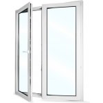 SkladOken.cz balkonové dveře dvoukřídlé se štulpem 168 x 208 cm bílé, LEVÉ – Hledejceny.cz