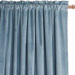 Závěs Páska VELUR do obývacího pokoje Ložnice PASTELOVÁ SVĚTLE MODRÁ 140x250 – Hledejceny.cz