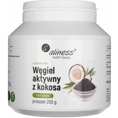 Aliness Kokosové aktivní uhlí v prášku 200 g – Hledejceny.cz