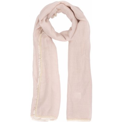 Clayre & Eef Béžový šátek s třásněmi – Zboží Mobilmania
