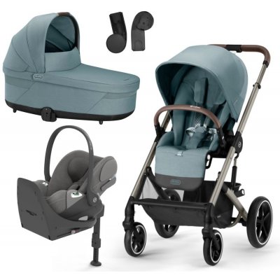 Cybex Balios 2023 sada Plus 5v1 Balios S Lux + Cot S Lux + Cloud T Plus + Base T Sky Blue – Zboží Mobilmania