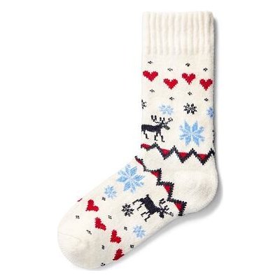 Vlnka ponožky s ovčí vlnou Merino sobí láska přírodní – Sleviste.cz