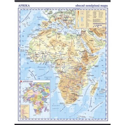 Afrika - nástěnná zeměpisná mapa 1:10 mil. – Zboží Mobilmania