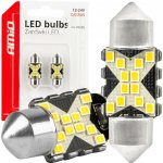 LED žiarovky CANBUS 12SMD Festoon C5W 2016 31mm White 12/24V AMiO-04235 – Hledejceny.cz