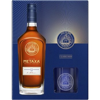 Metaxa 12* 40% 0,7 l (kazeta 2 sklenice)